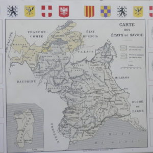 Carte des états de Savoie de 1913